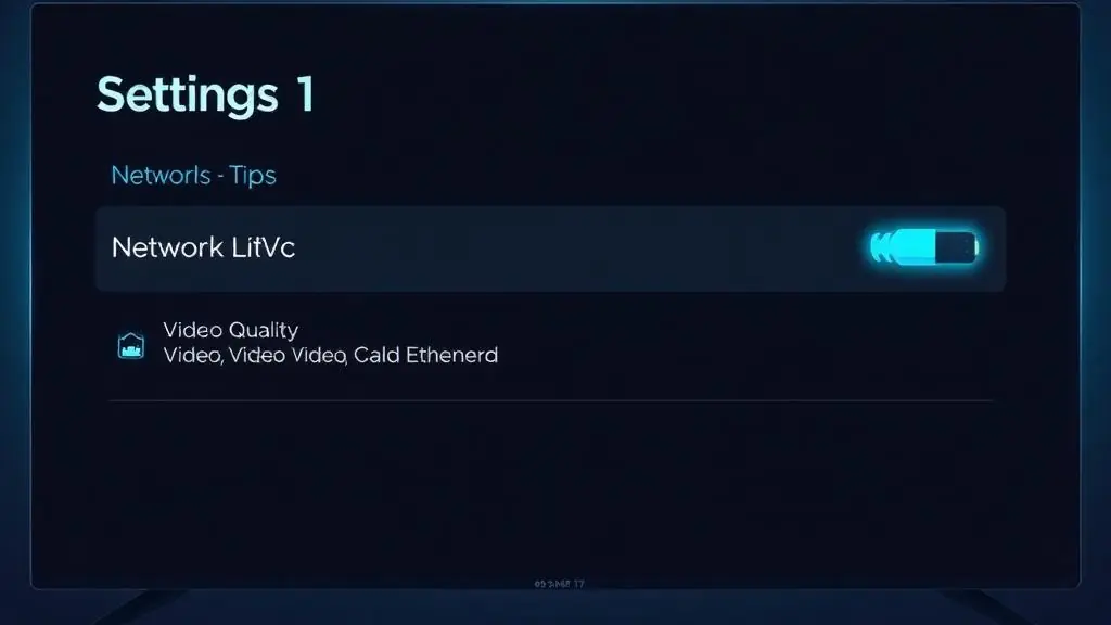 Smart TV network and video settings tuned for the IPTV player