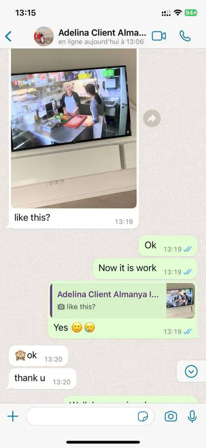 WhatsApp customer testimonial IPTV service working perfectly